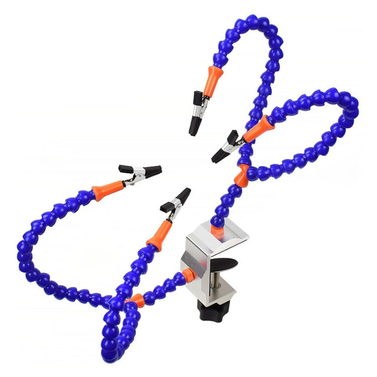 Universal Arm Thermostatic Welding Station Four-Jaw Aluminum Alloy Workbench(N-Y4BE-SY9 (Silver)) by buy2fix