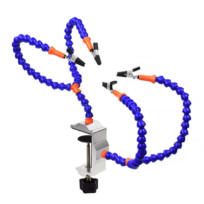 Universal Arm Thermostatic Welding Station Four-Jaw Aluminum Alloy Workbench(N-Y4BE-SY9 (Silver)) by buy2fix