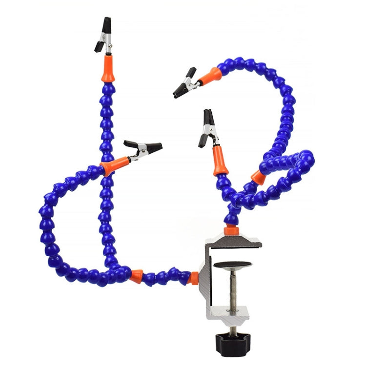 Universal Arm Thermostatic Welding Station Four-Jaw Aluminum Alloy Workbench(N-Y4BE-SY9 (Silver)) by buy2fix