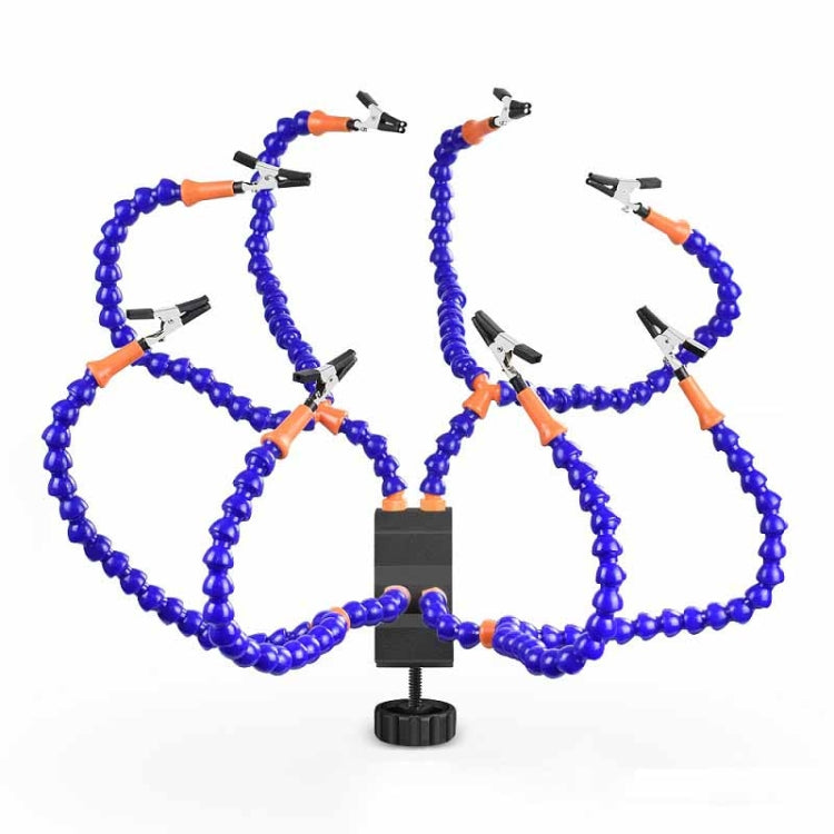 Eight-Jaw Circuit Board Auxiliary Welding Workbench(Black) by buy2fix