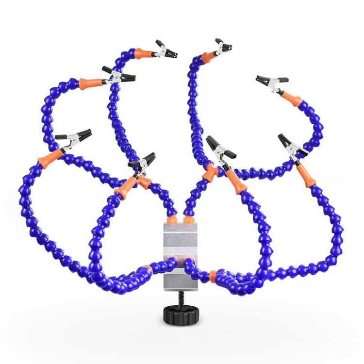 Eight-Jaw Circuit Board Auxiliary Welding Workbench(Silver) by buy2fix