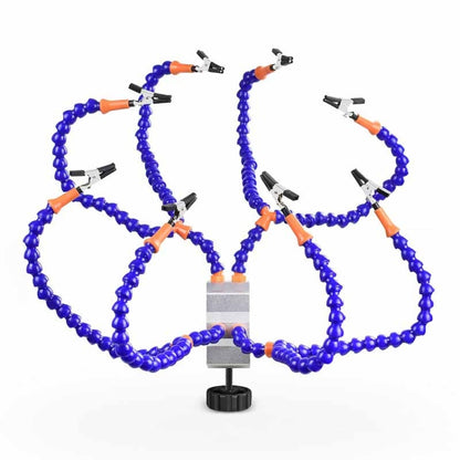 Eight-Jaw Circuit Board Auxiliary Welding Workbench(Silver) by buy2fix