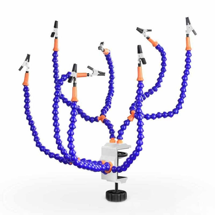 Eight-Jaw Circuit Board Auxiliary Welding Workbench(Silver) by buy2fix