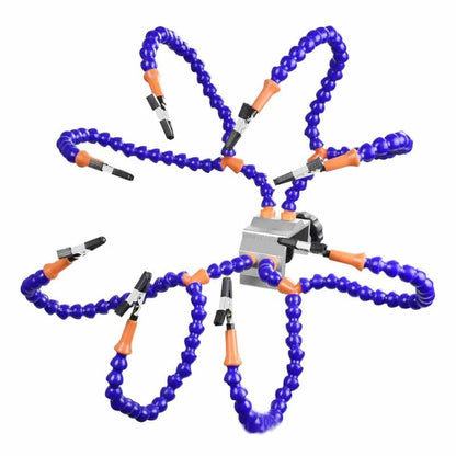 Eight-Jaw Circuit Board Auxiliary Welding Workbench(Silver) by buy2fix