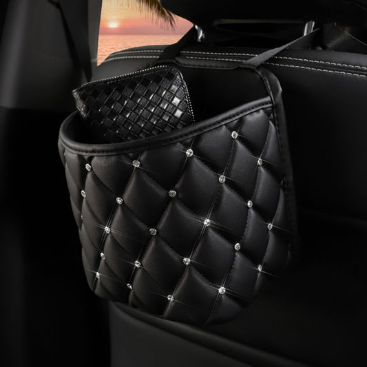 Car Seat Back Storage Bag Personality Diamond-Studded Car Storage Net Bag Car Multi-Function Storage Bag by buy2fix