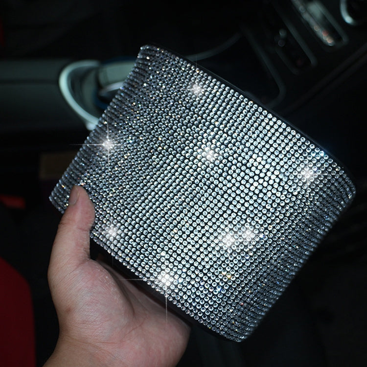 Car-Studded Trash Can Personality Car Hanging Trash Bag Multi-Function Car Storage Box(Colorful Diamonds) by buy2fix