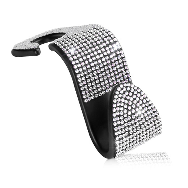 3 PCS Car Rear Seat Hooks Car Seats Multi-Function Diamond-Studded Hooks, Colour: White Diamond by buy2fix