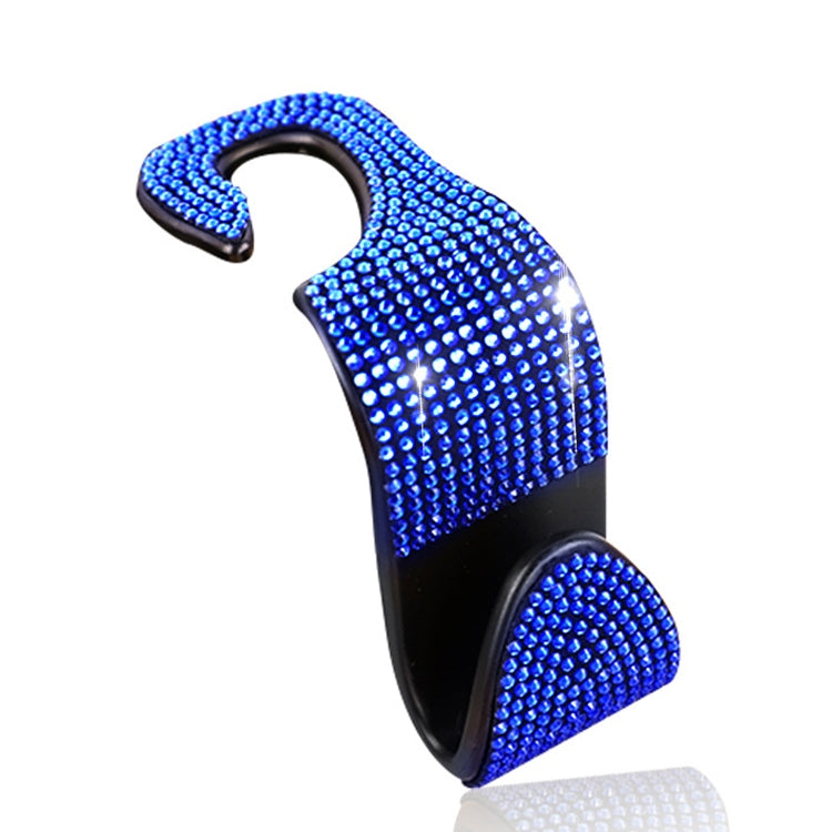 3 PCS Car Rear Seat Hooks Car Seats Multi-Function Diamond-Studded Hooks, Colour: Blue Diamond by buy2fix