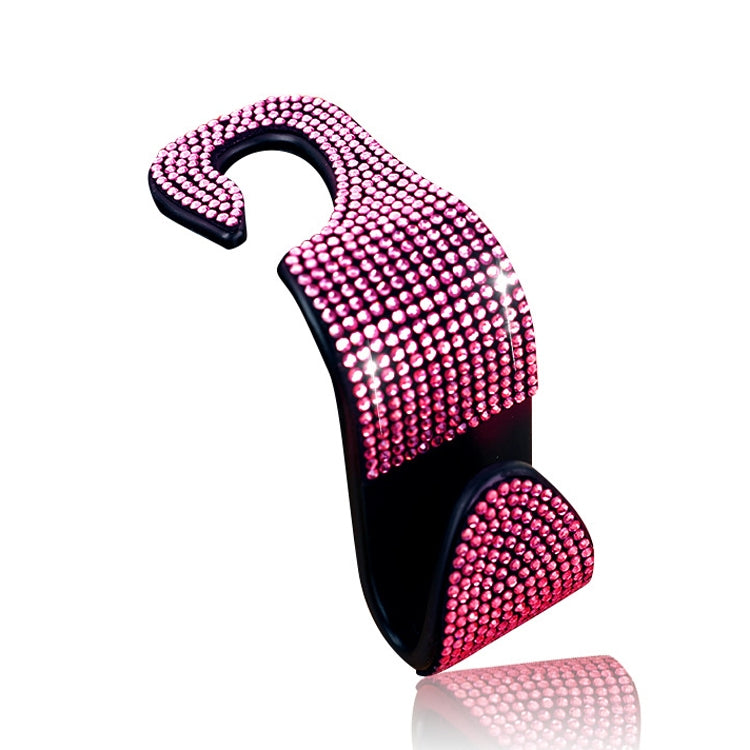 3 PCS Car Rear Seat Hooks Car Seats Multi-Function Diamond-Studded Hooks, Colour: Pink Diamond by buy2fix