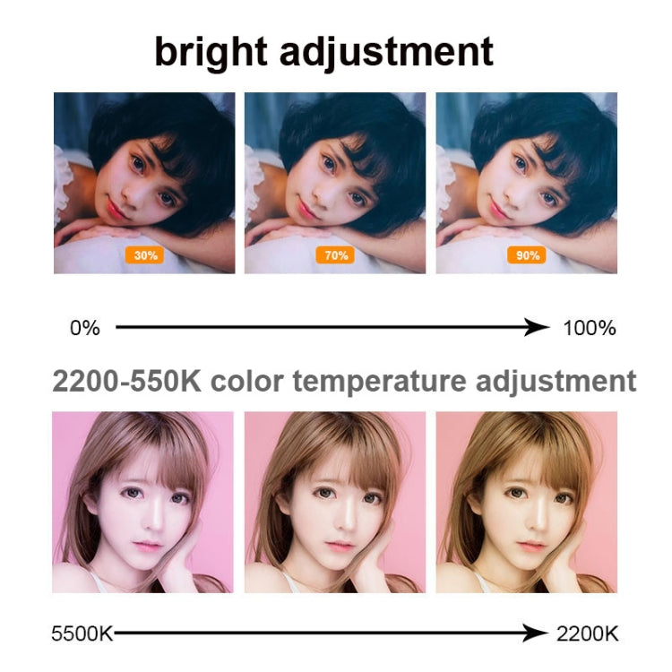 6 inch Strong Clip Fill Light With Adjustable Temperature LED Ring Light Desktop Computer Clip Light, Cable Length: 2 Meters - Ring Light by buy2fix | Online Shopping UK | buy2fix