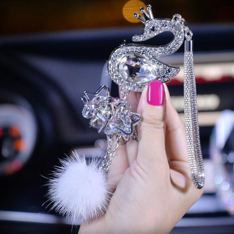 Car Pendant Crystal Swan Car Rearview Mirror Pendant by buy2fix