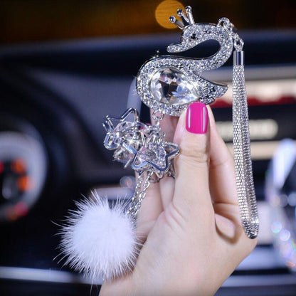 Car Pendant Crystal Swan Car Rearview Mirror Pendant by buy2fix