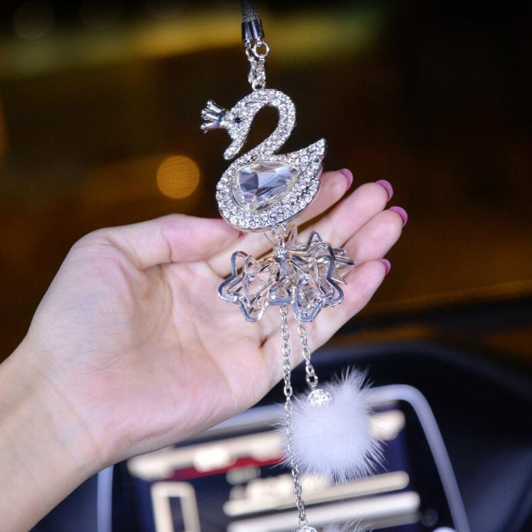 Car Pendant Crystal Swan Car Rearview Mirror Pendant by buy2fix