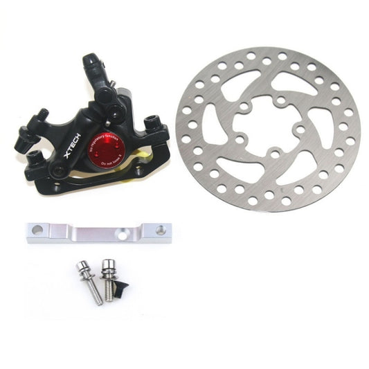 3 in 1 Scooter Modified Hydraulic Brake + 120mm Disc Brake Disc + Modified Seat Set For Xiaomi Mijia M365 Pro(Black Brake + Silver Adapter) - Accessories & Parts by buy2fix | Online Shopping UK | buy2fix