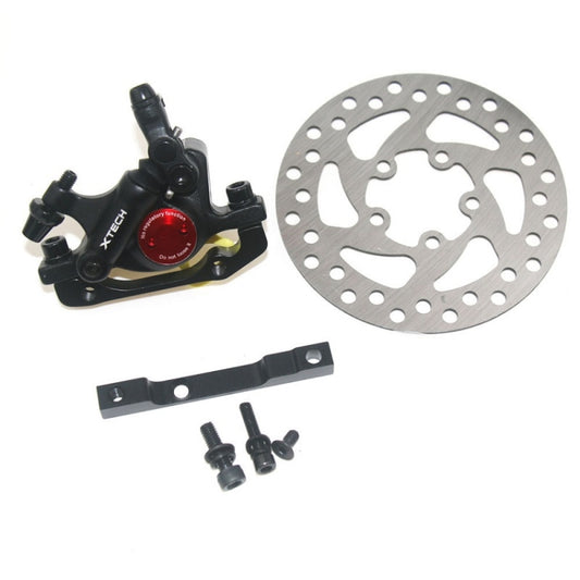 3 in 1 Scooter Modified Hydraulic Brake + 120mm Disc Brake Disc + Modified Seat Set For Xiaomi Mijia M365 Pro(Black Brake + Black Adapter) - Accessories & Parts by buy2fix | Online Shopping UK | buy2fix
