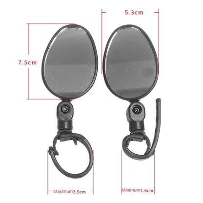 2 PCS For Xiaomi Scooter Rear View Mirror Bicycle Mirror(Oval) - Accessories & Parts by buy2fix | Online Shopping UK | buy2fix