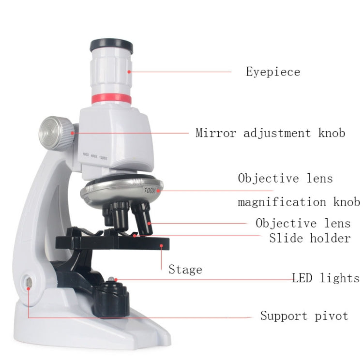 Early Education Biological Science 1200X Microscope Science And Education Toy Set For Children L - Digital Microscope by buy2fix | Online Shopping UK | buy2fix