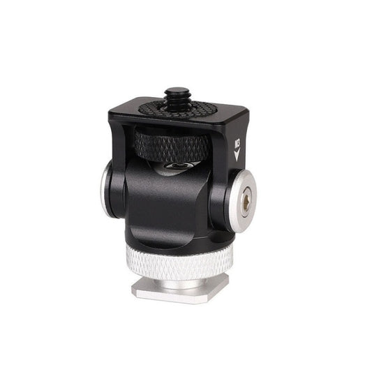 180 Degree Swing Mini Tripod Ball-Head Bracket Cold Shoe Mount 1/4 inch Screw Adapter - Tripod Heads by buy2fix | Online Shopping UK | buy2fix