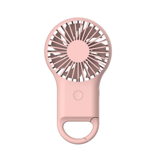 Handheld Pocket Mini Small Fan Portable Charging Outdoor USB Fan With 7 Color Light(Pink)