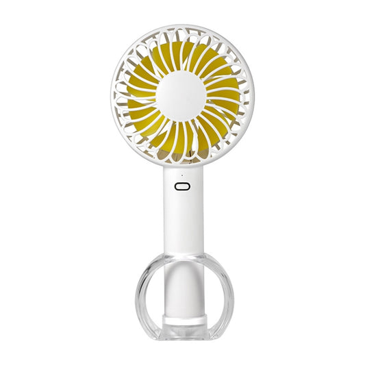 FS-H01 USB Portable Ultra-quiet Large Wind Hand-held Desktop Student Dormitory Household Mini Fan(White) - Electric Fans by buy2fix | Online Shopping UK | buy2fix