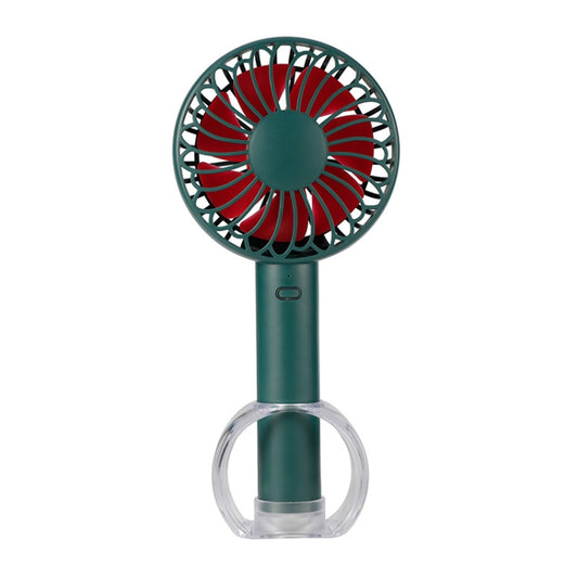 FS-H01 USB Portable Ultra-quiet Large Wind Hand-held Desktop Student Dormitory Household Mini Fan(Green) - Electric Fans by buy2fix | Online Shopping UK | buy2fix