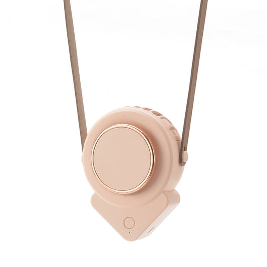 H3 Mini Lazy USB Hanging Neck Fan Student Outdoor Leafless Triangle Fan(Pink) - Electric Fans by buy2fix | Online Shopping UK | buy2fix
