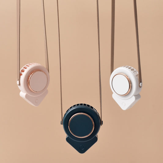 H3 Mini Lazy USB Hanging Neck Fan Student Outdoor Leafless Triangle Fan(White) by buy2fix