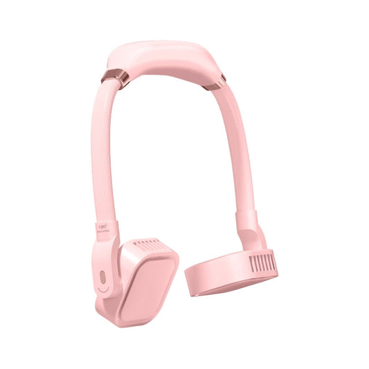 G2 Hanging Neck Leafless Fan Outdoor Student Sports Mini USB Silent Fan, Colour: 4000MAH Girl Powder - Electric Fans by buy2fix | Online Shopping UK | buy2fix