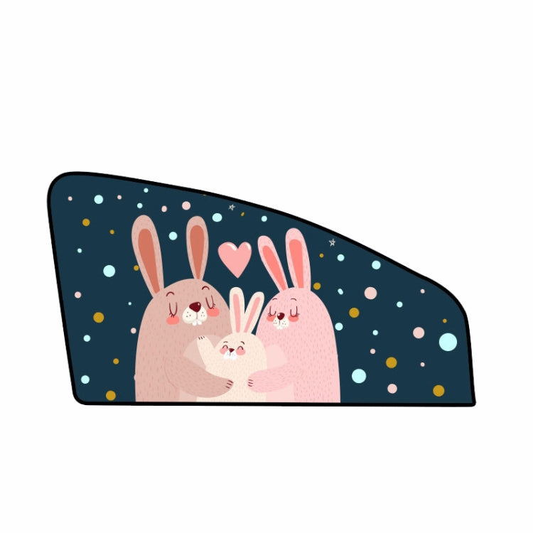 Automobile Sunshade Car Windows Sun Protection And Heat Insulation Magnetic Telescopic Side Curtains(Auspicious Three Treasures Driving Position) by buy2fix