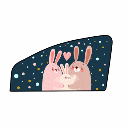 Automobile Sunshade Car Windows Sun Protection And Heat Insulation Magnetic Telescopic Side Curtains(Auspicious Three Treasures Co-driver) by buy2fix