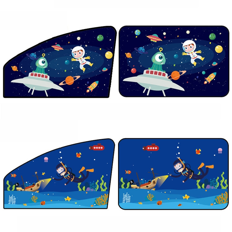 Automobile Sunshade Car Windows Sun Protection And Heat Insulation Magnetic Telescopic Side Curtains(Underspace Adventure Rear Square) by buy2fix