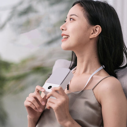 DQ205 Summer Mini Hanging Neck Fan USB Portable Student Silent High Wind Bladeless Fan(White) - Electric Fans by buy2fix | Online Shopping UK | buy2fix
