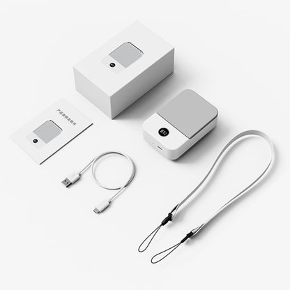 DQ205 Summer Mini Hanging Neck Fan USB Portable Student Silent High Wind Bladeless Fan(White) - Electric Fans by buy2fix | Online Shopping UK | buy2fix