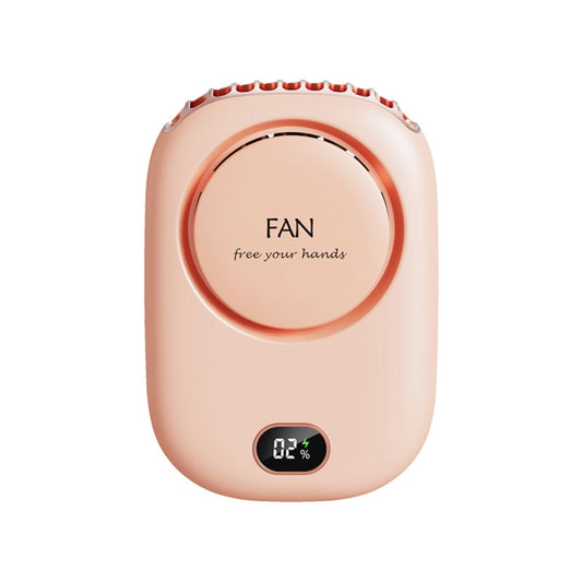 DQ203 Lazy Hanging Neck Fan USB Mini Desktop Large Wind Fan(Pink) - Electric Fans by buy2fix | Online Shopping UK | buy2fix