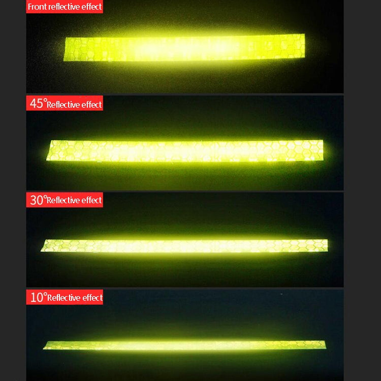 PVC Lattice Reflective Belt Generic Film Traffic Safety Facilities Anti-Collision Warning Stickers(Yellow Black) by buy2fix