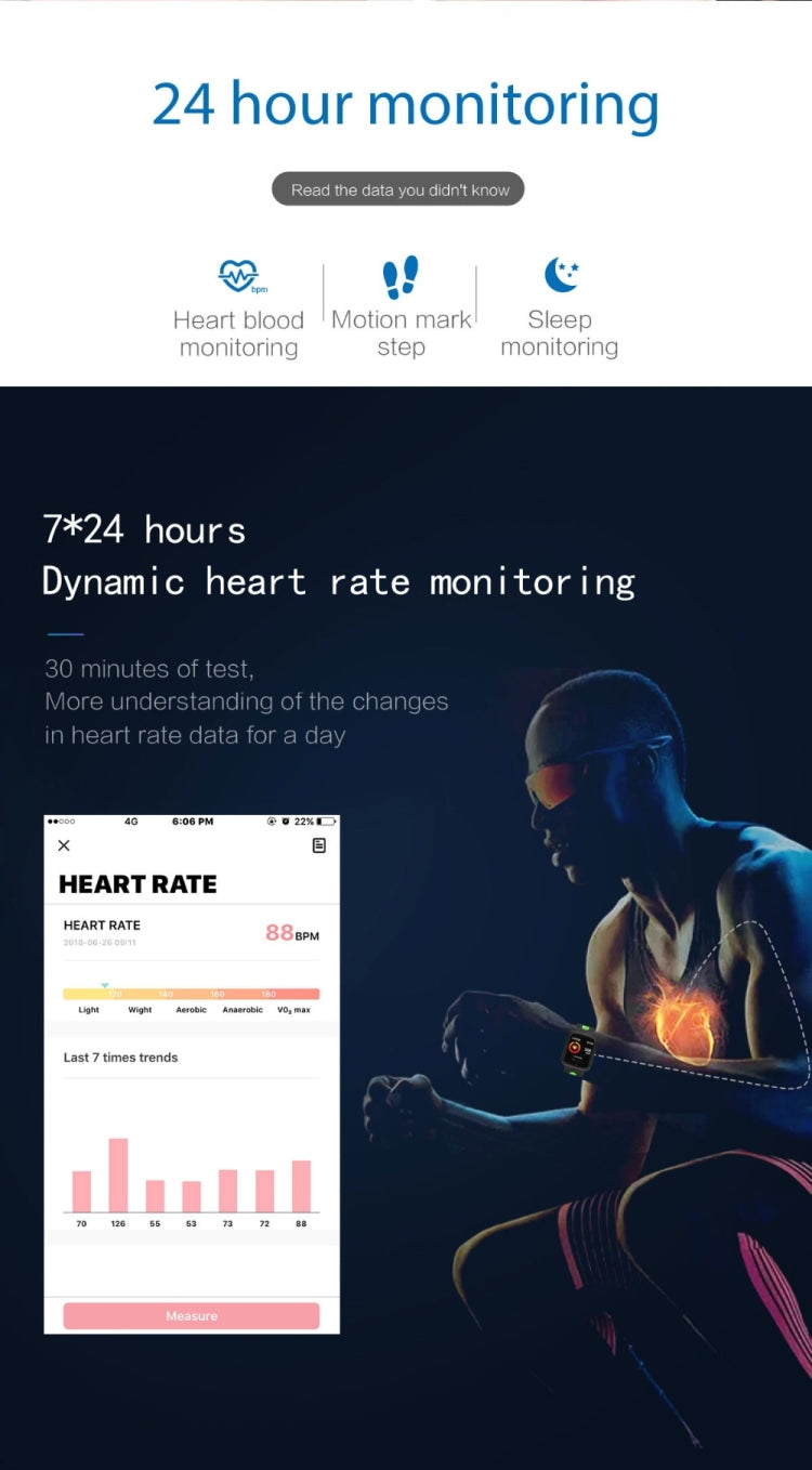 P68 Smart Watches Heart Rate Monitor Blood Pressure Activity Tracker by buy2fix