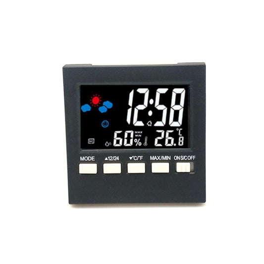 2159 Household Temperature And Humidity Display Alarm Clock Indoor Electronic Digital Display Multi-Function Color Screen Clock(Black) - Novelty Clock by buy2fix | Online Shopping UK | buy2fix