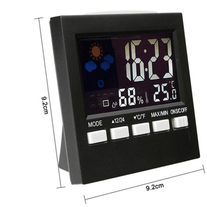 2159 Household Temperature And Humidity Display Alarm Clock Indoor Electronic Digital Display Multi-Function Color Screen Clock(Black) - Novelty Clock by buy2fix | Online Shopping UK | buy2fix