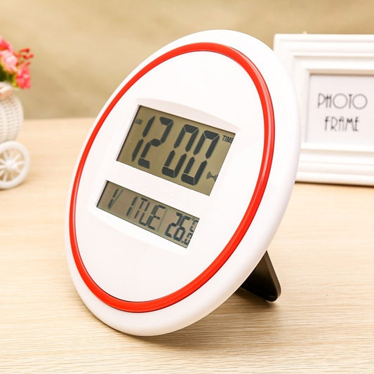 3883 Electronic Mute Wall Clock Electronic Living Room Wall Clock(White) - Alarm Clocks by buy2fix | Online Shopping UK | buy2fix