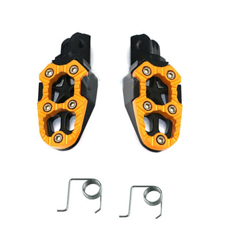 Motorcycle Modified Aluminum Alloy Foot Pedal Accessories(Yellow) by buy2fix