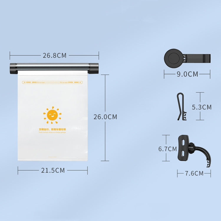 Car Storage Garbage Bag Bracket Car Mobile Phone Tablet Rear Pillow Holder(Titanium Gray) by buy2fix