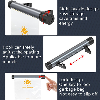 Car Storage Garbage Bag Bracket Car Mobile Phone Tablet Rear Pillow Holder(Titanium Gray) by buy2fix