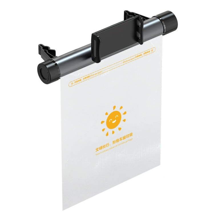 Car Storage Garbage Bag Bracket Car Mobile Phone Tablet Rear Pillow Holder(Titanium Gray) by buy2fix