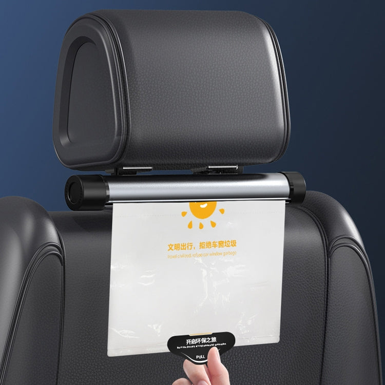 Car Storage Garbage Bag Bracket Car Mobile Phone Tablet Rear Pillow Holder(Titanium Gray) by buy2fix