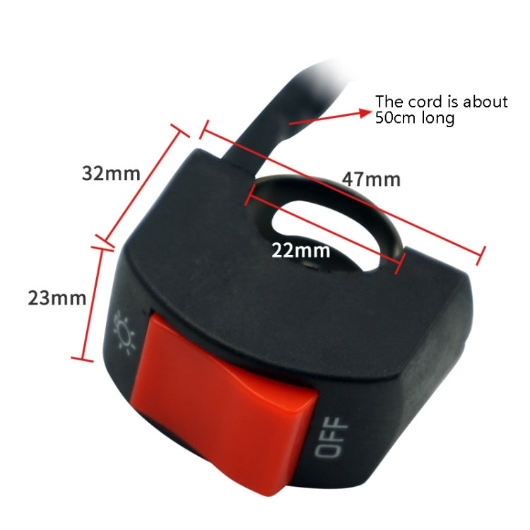 5 PCS Motorcycle Handlebar Tap Switch LED Headlight Break Extinguishing Fire Double Flash Switch(Grey Button) by buy2fix