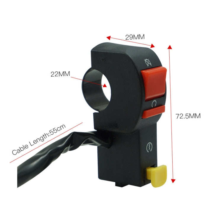 3 PCS Motorcycle Off-Road Vehicle ATV Accessories Hand Holder Headlight Flameout Start Switch by buy2fix