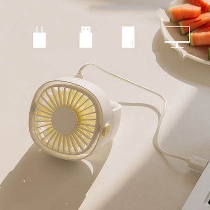 Handheld Desktop Outdoor Student Mute USB Mini Fan(Blue) by buy2fix