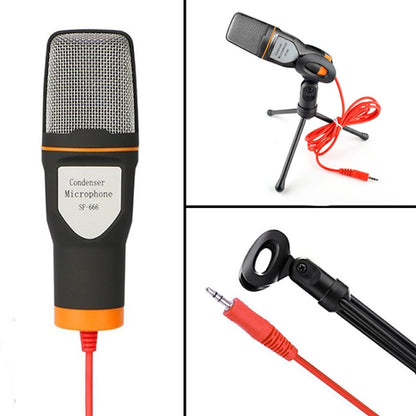 SF-666 Computer Voice Microphone With Adapter Cable Anchor Mobile Phone Video Wired Microphone With Bracketcket, Colour: Black - Microphone by buy2fix | Online Shopping UK | buy2fix