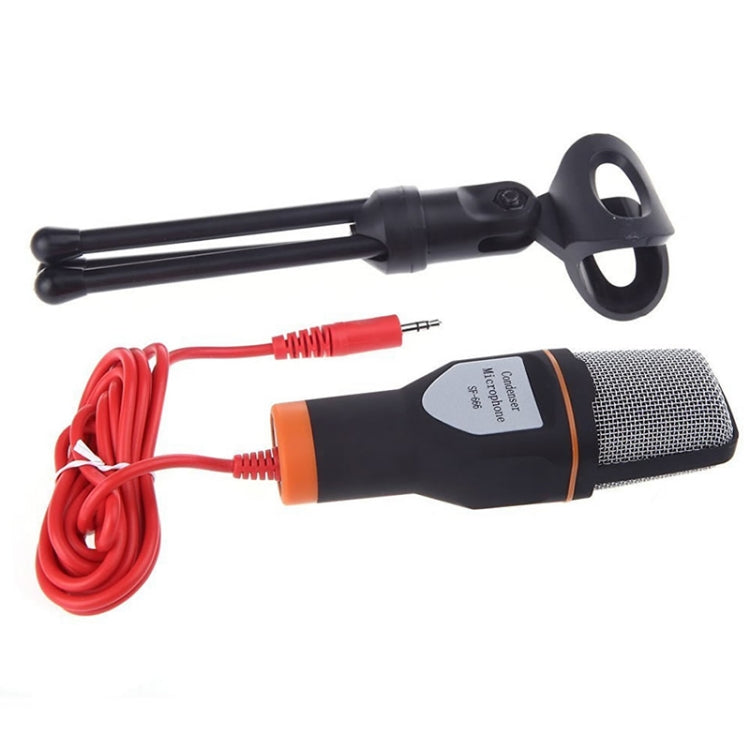 SF-666 Computer Voice Microphone With Adapter Cable Anchor Mobile Phone Video Wired Microphone With Bracketcket, Colour: Black - Microphone by buy2fix | Online Shopping UK | buy2fix