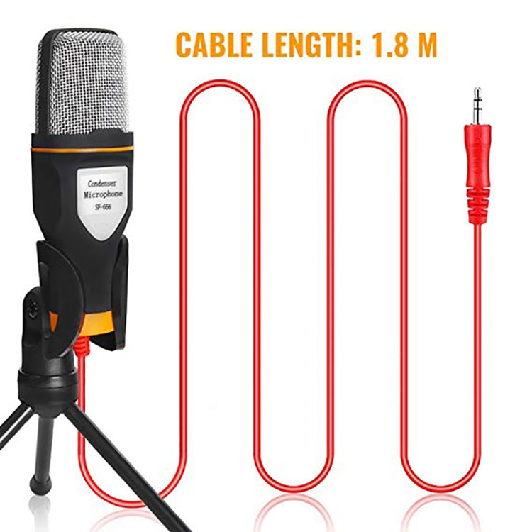 SF-666 Computer Voice Microphone With Adapter Cable Anchor Mobile Phone Video Wired Microphone With Bracketcket, Colour: Black - Microphone by buy2fix | Online Shopping UK | buy2fix